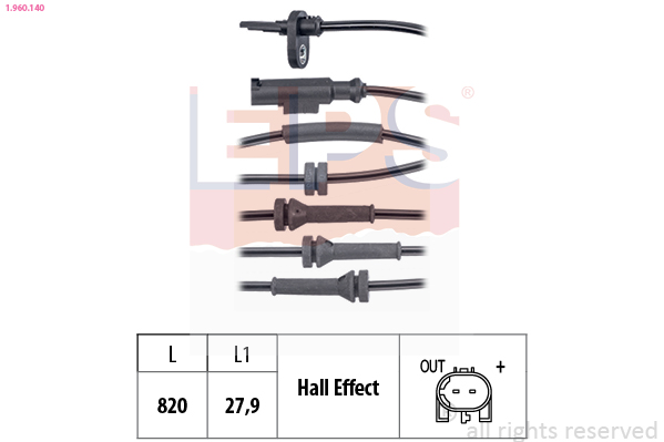 Sensor, wheel speed - 1.960.140 EPS
