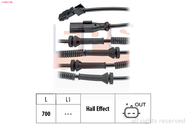 Sensor, wheel speed - 1.960.146 EPS