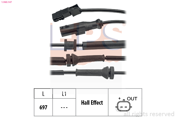 Sensor, wheel speed - 1.960.147 EPS