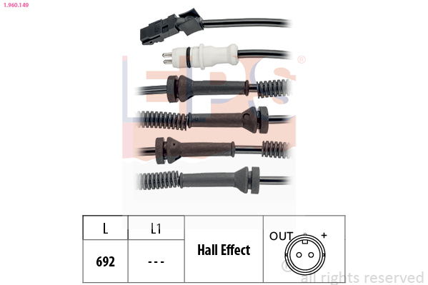 Sensor, wheel speed - 1.960.149 EPS