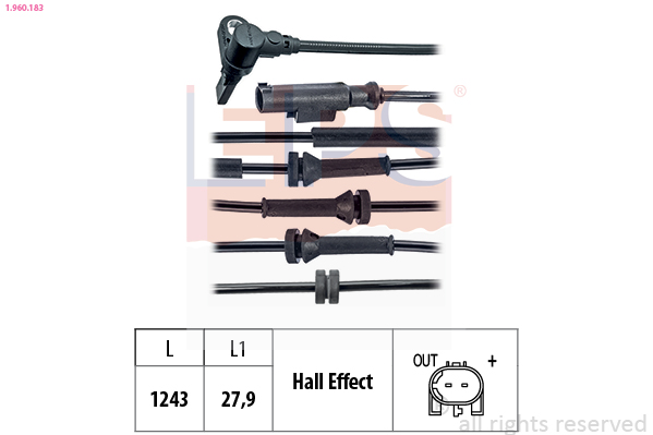 Sensor, wheel speed - 1.960.183 EPS