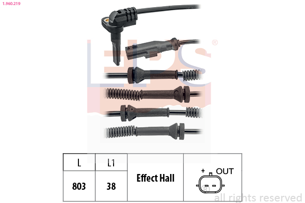 Sensor, wheel speed - 1.960.219 EPS