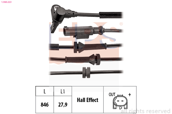 Sensor, wheel speed - 1.960.223 EPS