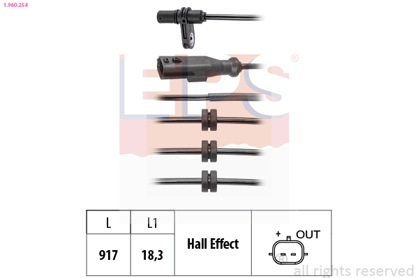 Sensor, wheel speed - 1.960.254 EPS