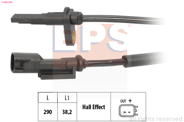 Sensor, wheel speed - 1.960.264 EPS