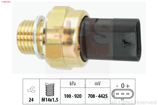 Sender Unit, oil pressure - 1.980.003 EPS