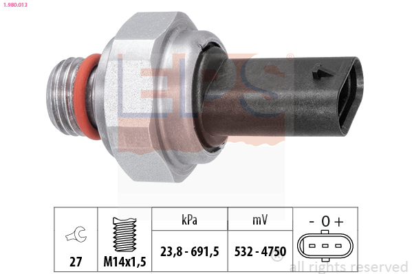 Sensor, exhaust pressure - 1.980.013 EPS
