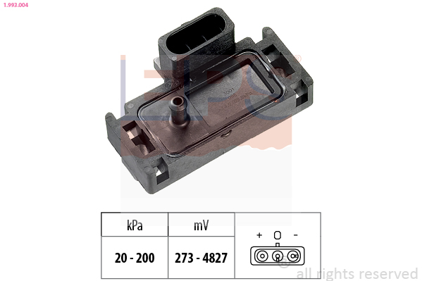 Air Pressure Sensor, height adaptation - 1.993.004 EPS