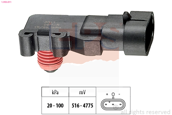 Air Pressure Sensor, height adaptation - 1.993.011 EPS