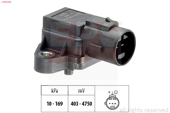 Air Pressure Sensor, height adaptation - 1.993.032 EPS
