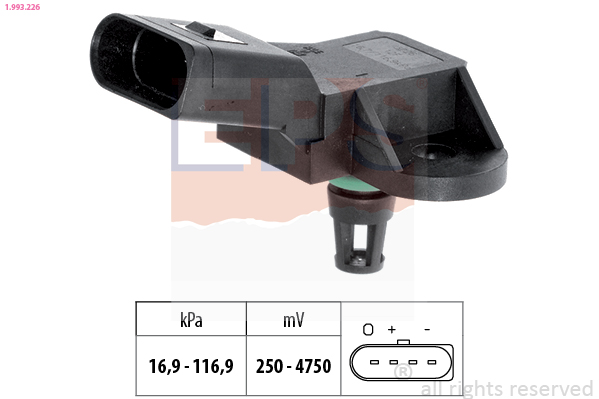Sensore pressione aria, Aggiustaggio altimetrico - 1.993.226 EPS