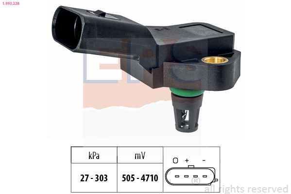 Air Pressure Sensor, height adaptation - 1.993.228 EPS