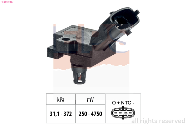 Air Pressure Sensor, height adaptation - 1.993.248 EPS