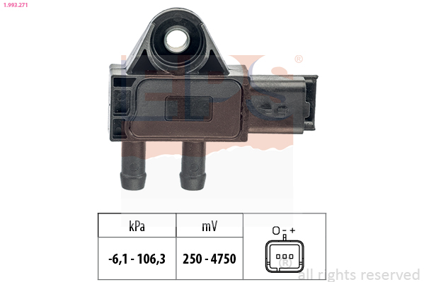 Sensor, Abgasdruck - 1.993.271 EPS