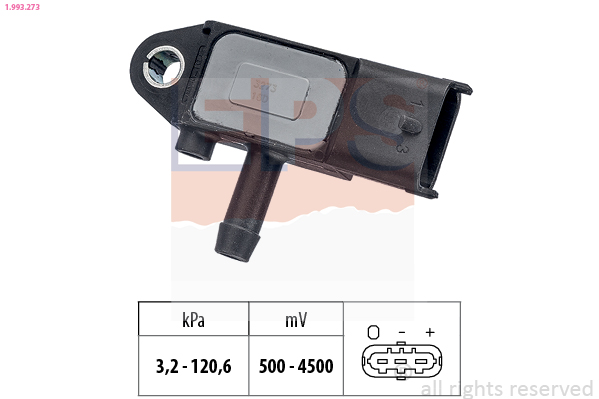 Sensore, Pressione gas scarico - 1.993.273 EPS