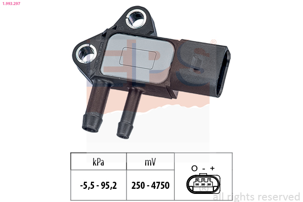 Sensore, Pressione gas scarico - 1.993.297 EPS