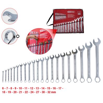 Spanner Set, ring / open ended - 517.0043 KS TOOLS