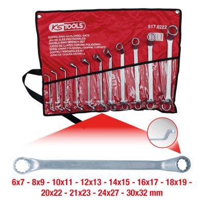 Double Ring Spanner Set - 517.0222 KS TOOLS