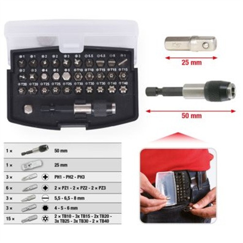 Screwdriver Bits Set - 911.2060 KS TOOLS