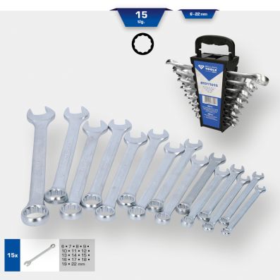 Spanner Set, ring / open ended - BT011015 KS TOOLS