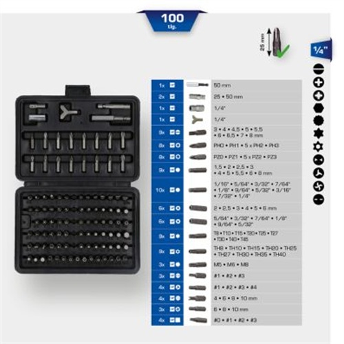 Screwdriver Bits Set - BT053100 KS TOOLS