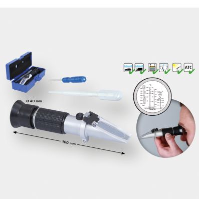 antifrizo-/akum. rūgšties tikrinimo blokas (refraktometras) - BT536010 KS TOOLS