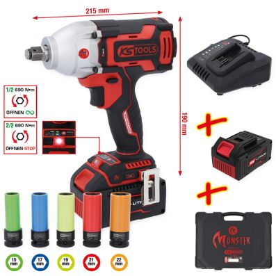 Impact Wrench (rechargeable battery) - 515.6100 KS TOOLS