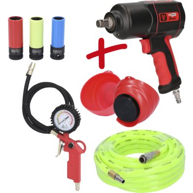 Impact Wrench Set (compressed air) - 515.2100 KS TOOLS