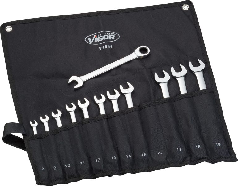 Serie di chiavi a cricco ad anello fissa - V1031 VIGOR