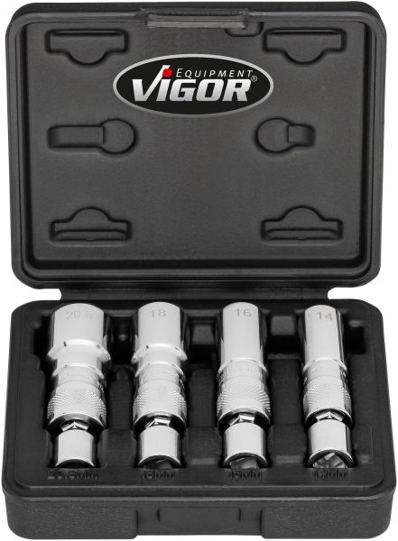 Socket Set, spark plug - V7002/4 VIGOR