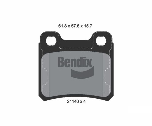 Brake Pad Set, disc brake - BPD1751 BENDIX Braking