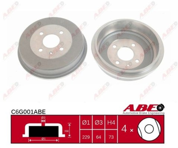 Brake Drum - C6G001ABE ABE