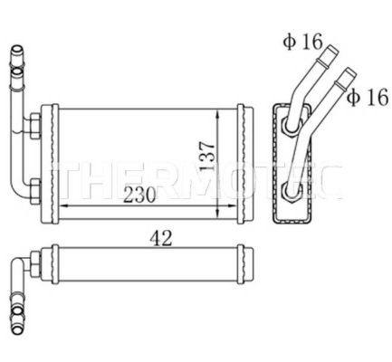 Heat Exchanger, interior heating - D6G010TT THERMOTEC