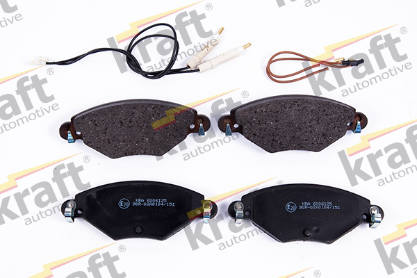 Kit pastiglie freno, Freno a disco - 6006125 KRAFT AUTOMOTIVE