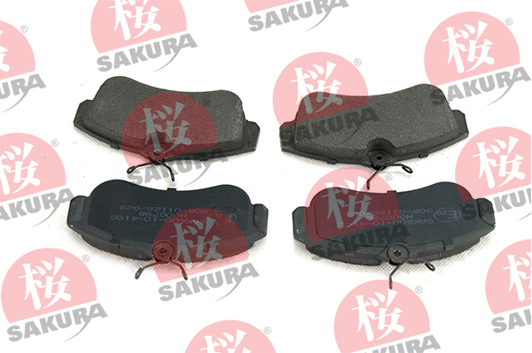 Комплект тормозных колодок, дисковый тормоз - 600-10-4100 SAKURA