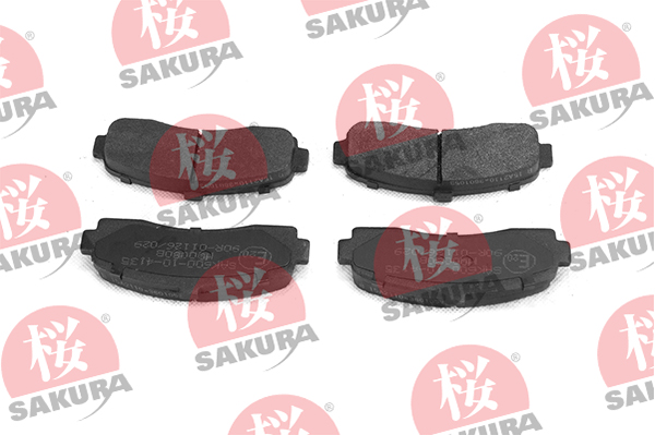 Brake Pad Set, disc brake - 600-10-4135 SAKURA