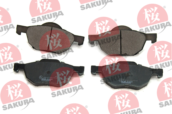 Kit pastiglie freno, Freno a disco - 600-40-6638 SAKURA