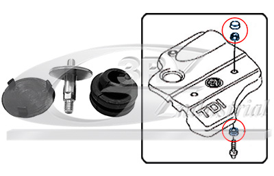 Buffer, engine cover - 80778 3RG