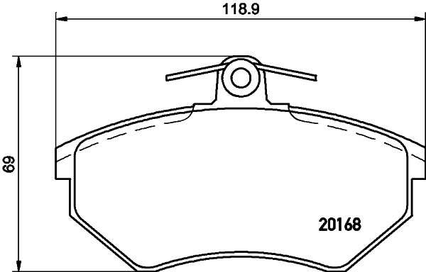 Brake Pad Set, disc brake - 8DB 355 017-891 HELLA PAGID