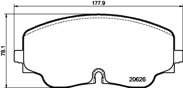 Brake Pad Set, disc brake - 8DB 355 041-051 HELLA PAGID
