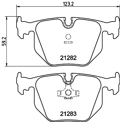 Brake Pad Set, disc brake - 8DB 355 008-121 HELLA PAGID