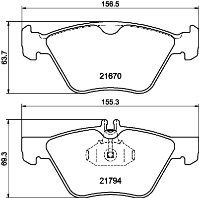 Brake Pad Set, disc brake - 8DB 355 007-861 HELLA PAGID