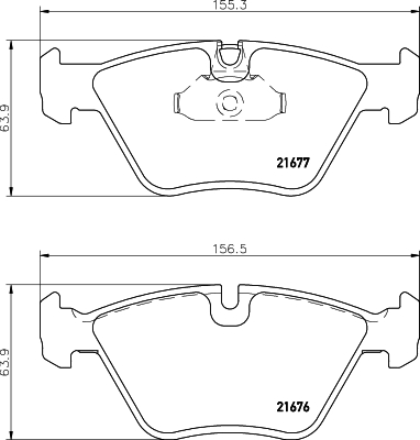 stabdžių trinkelių rinkinys, diskinis stabdys - 8DB 355 007-961 HELLA PAGID
