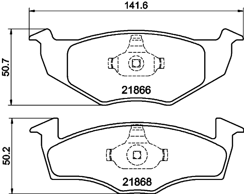 Brake Pad Set, disc brake - 8DB 355 007-911 HELLA PAGID