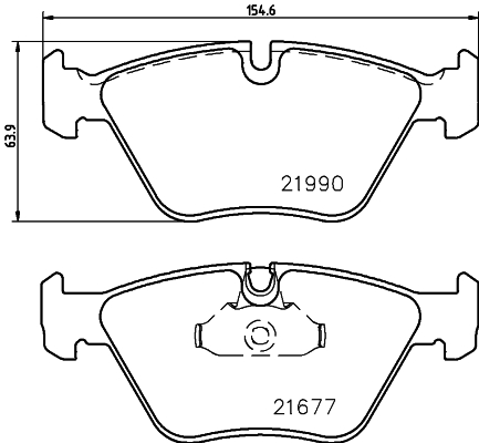 stabdžių trinkelių rinkinys, diskinis stabdys - 8DB 355 010-711 HELLA PAGID