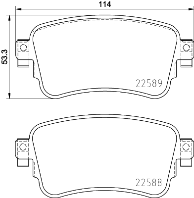 Brake Pad Set, disc brake - 8DB 355 037-681 HELLA PAGID