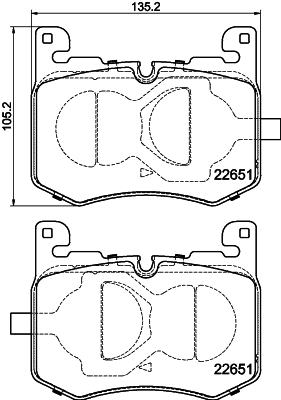 Brake Pad Set, disc brake - 8DB 355 040-641 HELLA PAGID