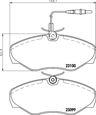 Kit pastiglie freno, Freno a disco - 8DB 355 018-501 HELLA PAGID