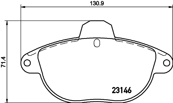 Brake Pad Set, disc brake - 8DB 355 019-281 HELLA PAGID
