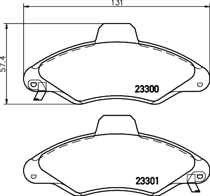 Brake Pad Set, disc brake - 8DB 355 019-291 HELLA PAGID